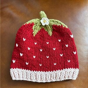 The Blueberry Strawberry Crocheted Baby Hat Size 6-24 Months